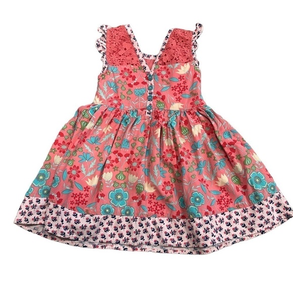 Matilda Jane Home Away Lace Sleeveless Dress Size 4 - Picture 2 of 5